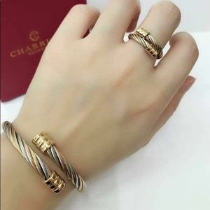 Tri-color bracelet and ring